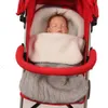 Épais bébé lange d'emmaillotage tricot enveloppe nouveau-né sac de couchage bébé chaud emmaillotage couverture infantile poussette sac de sommeil chancelière