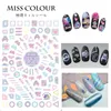 Pegatinas calcomanías 5sheet 8type japonés ultrafino neón rayas UV Nail Sticker Stickers Decoraciones de arte en 3D Gummed R093-100