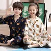 Pigiama per bambini per bambini Set di cartoni animati Lettera manica lunga Autunno Inverno Sleepwear Abbigliamento per la casa per bambini Pigiama casual per bambini 07