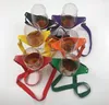 100PCS New transporte rápido Titular Vinhos Vidro Design Criativo Lanyard Wine Yoke rack portátil para Bar Supplies Multi Color