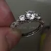 Promotion 91% OFF Vecalon Vintage bague de fiançailles de mariage pour les femmes bague en diamant Cz 925 bijoux en argent Sterling bague femme