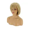 NEW Lady GaGa's Hairstyle Full Lace Human Hair Wigs Blonde straight short Bob with Bangs Glueless for White Women Synthetic wig