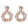 crystal drop earrings for women 2019 big colorful statement earrings large rhinestone earings bold Fashion Jewellery