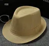 Vogue Herren Damen Strohhüte aus Baumwolle/Leinen, weiche Fedora-Panama-Hüte, Outdoor-Kappen, 28 Farben zur Auswahl