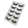 5 Pairs 3d Vizon Kirpik Tam Şerit Vizon Kirpik makyaj Yanlış Eyelashes Doğal Uzun El Yapımı Sahte Göz Kirpik