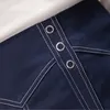 Wholesale-miniスカート2018春秋ニュージッパーフロントボタンカジュアルスカートハイウエスト女性Aライン