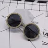 Luxury-fashion sunglass crystal shining oversize baroque sunglasses black full frame big round sun glasses beach outdoor accessories