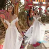 Dadush Boho Asaf Wedding Dresses Lace Aptiqued Beach Off Shouldel