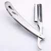 Scharfes, langlebiges Haarschnittmesser für Männer, bequem, silberfarben, manueller Rasierer, Rasierer, Edelstahl, professioneller, tragbarer Unisex-Rasierer DH0849