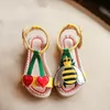 Summer Shoes Girls Sandals Fashion Cute Cartoon Love Cherry Bees Pu Leather Soft Toddler Baby Beach Shoes Kids Sandals Y2006195096622