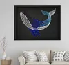 30 * 40 CM String Art Whale Kit Decorazione Della Casa FAI DA TE Filo di Avvolgimento Disegno per DIY Bambini Principianti Artigianato