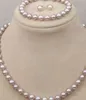 jewelry hot Free Genuine 8-9mm Lavender Akoya Freshwater Pearl Necklace Bracelet Earrings