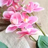 2019 Hot Sale Real Touch Heminredning Konstgjorda Phalaenopsis Orchid Blommarrangemang Små bonsai växter med keramisk blomma