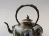 Çin el yapımı porselen Bronz Sekiz Ölümsüzler çaydanlık su ısıtıcısı
