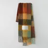 Wholesale Winter Lady Scarf Classic Big Cashmere Shawl Rainbow Plaid Thicken Square Package Size: 240cmX32cm