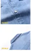 Jean for Boys Blusa Masculino Algodão Casual Color Sólida Denim Homem Men de Manga longa Slim Fit New