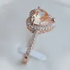 Huitan Classic Solitaire Ring met hartvorm Cubic Zirconia Prong Setting Wedding Engagement Rings voor Dames Meisjes Maat 6-10