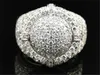 Mode-sieraden vintage mannen ring klassieke volledige diamanten punk designer ringen rock 18k vergulde luxe ringen trendy retro mannelijke ring
