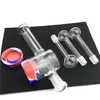 Glass Oil Burner Pipe Rig Sticks Collector Tips Kit med Pyrex 10mm Manliga rökrör 10 ml Silikonbehållare Reclaimer Water Bongs
