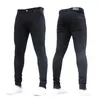 Puimentiua Mens Pencil Jeans Fashion Men Casual Slim Fit Straight Stretch Feet Skinny Jeans For Male Sell Trousers