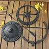 Round Cast Iron Roman Calendar Sundial Decor Ornaments Lawn Garden Yard Desk Home Arts Sundials Vintage Metal Crafts Brown Retro G3106215