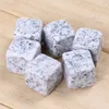 Natural Whiskey Stones 6pcs/set Whisky Stones Cooler Whisky Rock Soapstone Ice Cube With Velvet Storage Pouch