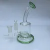 Glass Bong Recycler Oil Rig Wax Water Pipe Heady Bongs Dab tool pipes with bowl or quartz banger perc bubbler wax oil beaker