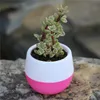 7*7cm Mini Flower Pots Multi Colors Round Plastic Planters Leak Water Hole Design Succulent Plants Garden Pot lin2915