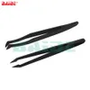 12cm Black Plastic Tweezers Tongs Straight Head Tweezer DIY Tool for Phone Repair 4000pcs/lot