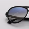 Pilot -Sonnenbrille Doppelbrücke Sonnenbrillen Herren -Gradientenlinsen des Lunettes de Soleil mit Lederbraun und Einzelhandelspaket9679307