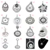 New 100 Style Snap Button Necklace Pendant For Women Fit DIY 18mm 20mm Snap Buttons Charm Wirh 50cm Chain Free Choose