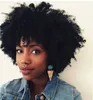 Lady é o penteado curto bob curly peruca Africano Ameri Cabelo Brasileiro Simulação Cabelo Humano preto Kinky curly peruca com bang em estoque