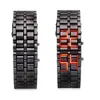 Moda Full Metal Digital Lava Wrist Watch Iron Metal Red LED Samurai Dla Mężczyzn Chłopiec Sport Proste Wathes Men Watch