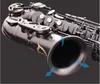 最高品質のリーマンE-Flat Alto Saxophone楽器パールブラックプロフェッショナル送料無料