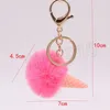 Hot Colorful Ice Cream Keys Holder Plush Key Chain Pendant Keychs Baby Key ring pendant Decoration Party SuppliesT2C5186