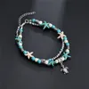 Bohemian Anklet Armbanden Seashells Beaded Chain voor vrouwen en meisjes Conch Strand Turtle Hanger Anklet