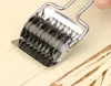 Stainless Steel Noodle Lattice Roller Shallot Cutter Pasta Spaghetti Maker Machines Manual Dough Press Cooking Tools OOA7335