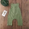 Kids Designer Odzież Baby Solidne Rękawów Pajaciki Chłopcy Lato Bawełniane Oddychające Kombinezony Onesies Infant Przycisk Przycisk Body CYP649