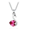 Populaire Peach Heart Crystal Ketting Love Swan Sieraden Dan101 Mix Order Pendant Necklaces