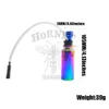 Mini Stijl Regenboog Waterpijp Shisha Roken Glas Waterleiding 120 MM Aluminium Metalen Tabak Booreiland Wax Waterleiding Voor roken Waterpijpen Waterpijpen