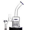 9,6 polegadas Roxo Bongo Grosso Grosso Beaker Bongo Dim Vidro Dab Tubulações de Água Dabber com 18mm Bowl Hookahs