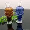 Mini färgskalle glas vatten flaska glas bongs olja brännare glas vatten rör oljeplattor rökning riggar gratis