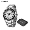 Sinobi Men Business Watch Full Rostly Steel Luxury High-End armbandsur Luminous Hands Waterproof Relogio Masculino262m