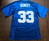 Al Bundy # 33 Polk High Gift med barn Män Movie Football Jersey All Stitched Blue S-3XL Högkvalitativ gratis frakt