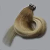 Лента в наращиваниях волос темный коричневый с # 613 Remy бразильский человеческий волос кожа волос утка 40G / PAC