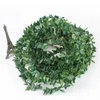 7.5m Wired Green Leaves Garland Silk Artificial Vine Greenery Lövverk Blomma Garland Hem Trädgård Bröllopsdekorationer Väggdekor DIY CRAFT