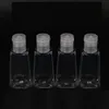 30 ml trapezförmige Einweg-Gel-Händedesinfektionsflasche, Reise-Mini-Kunststoff-Leerflasche mit Klappverschluss, Make-up-Shampoo-Probenflaschen