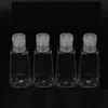 30ml trapezoidal engångsgel hand sanitizer flaska resa mini plast tom flaska med flip top cap makeup schampo provflaskor