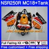 ボディfor Honda NSR 250 R MC18 PGM2 NSR 250R NS250 NSR250R 88 89 262hm.4 MC16 Rothmans Blue Hot NSR250 R RR NSR250RR 1988 1989 88 89フェアリング