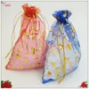 50pcs/lote 20x30cm Large Organza Bags bolsas de joias ou bolsa de presente de embalagem de doces de casamento 7zsh328